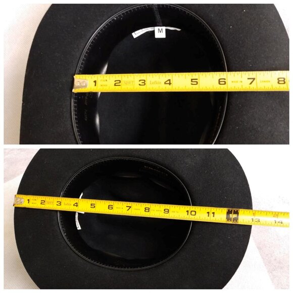 Vintage Black Cowboy Hat Size Medium Smithbilt Keleher Saddlery Western Wear - Picture 9 of 10